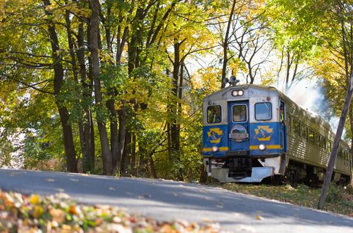 Bellefonte Historical Rail Society No. 9167 departing Lemont on an early fall passenger excursion.