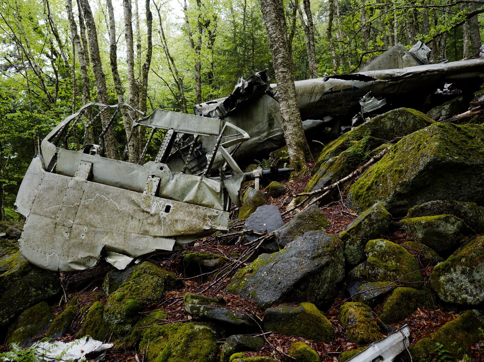 The remains of a crashed B25 in the Catskills